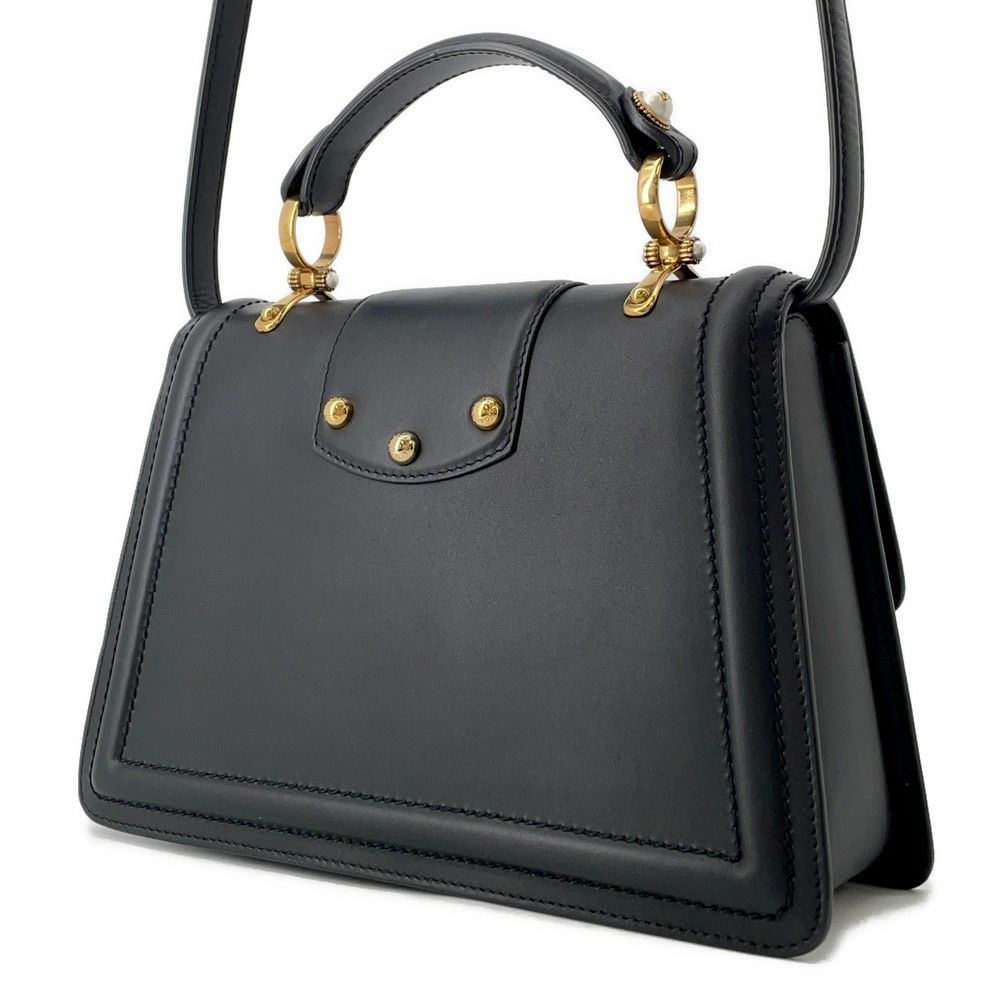 ドルチェ＆ガッバーナ ハンドバッグ DG アモーレ カーフレザー DOLCE&GABBANA 2way 黒