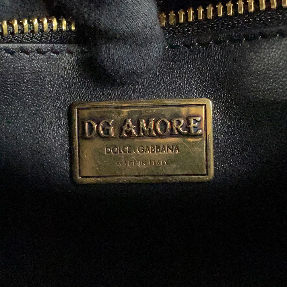 ドルチェ＆ガッバーナ ハンドバッグ DG アモーレ カーフレザー DOLCE&GABBANA 2way 黒
