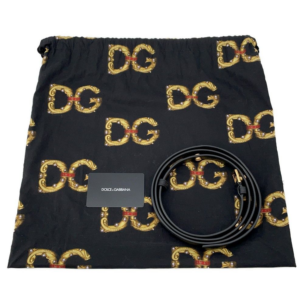 ドルチェ＆ガッバーナ ハンドバッグ DG アモーレ カーフレザー DOLCE&GABBANA 2way 黒