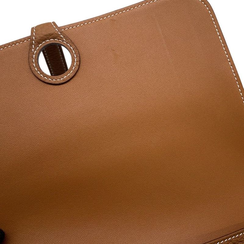 エルメス 長財布 ドゴンGM デュオ ゴールド/シルバー金具 トゴ W刻印 HERMES 財布