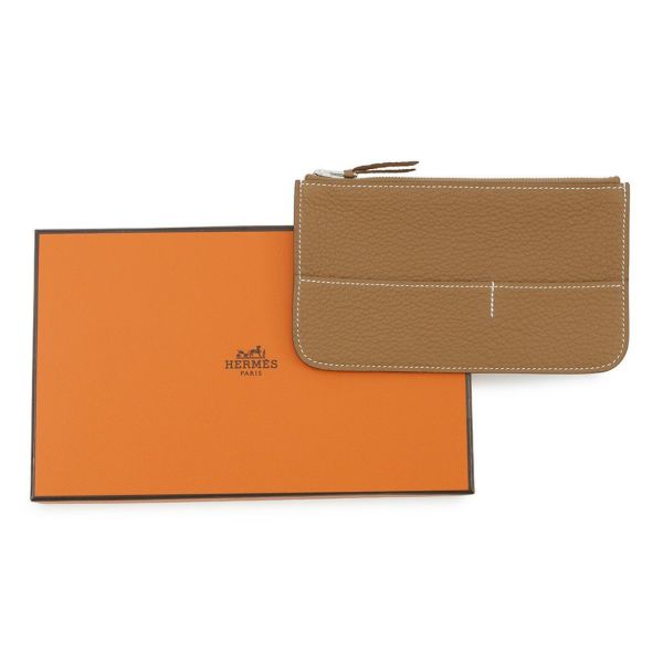 エルメス 長財布 ドゴンGM デュオ ゴールド/シルバー金具 トゴ W刻印 HERMES 財布
