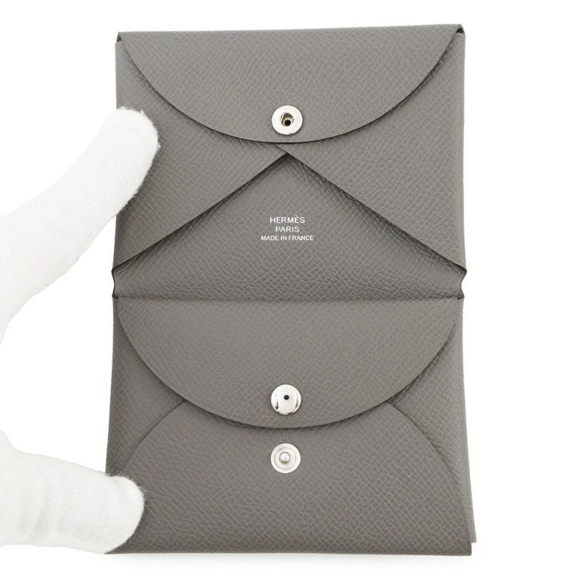 エルメス コインケース カルヴィ デュオ エタン/シルバー金具 エプソン K刻印 財布