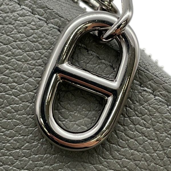 エルメス 二つ折り財布 ジップアンゴー2 シェーヌダンクル グリメイヤー/シルバー金具 エバーカラー B刻印