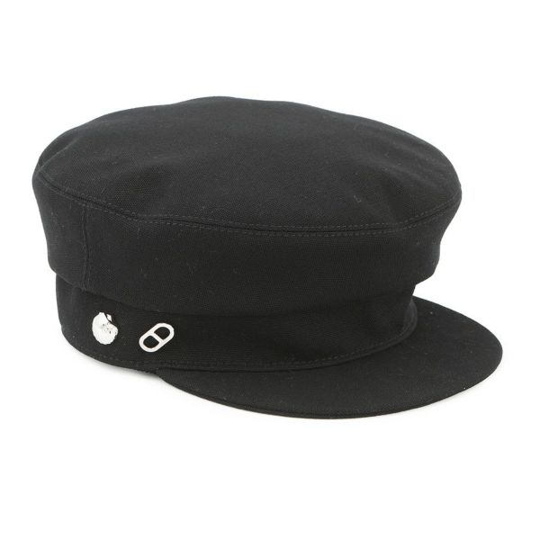 エルメス キャスケット ジュリエッタ・シーシェル コットン レディースサイズ57 HERMES 黒