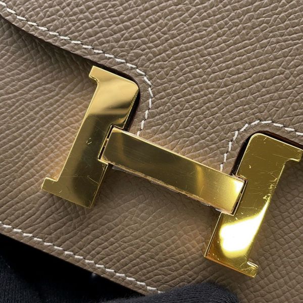 エルメス 財布 コンスタンス スリム エトゥープ/ゴールド金具 エプソン B刻印 HERMES 財布