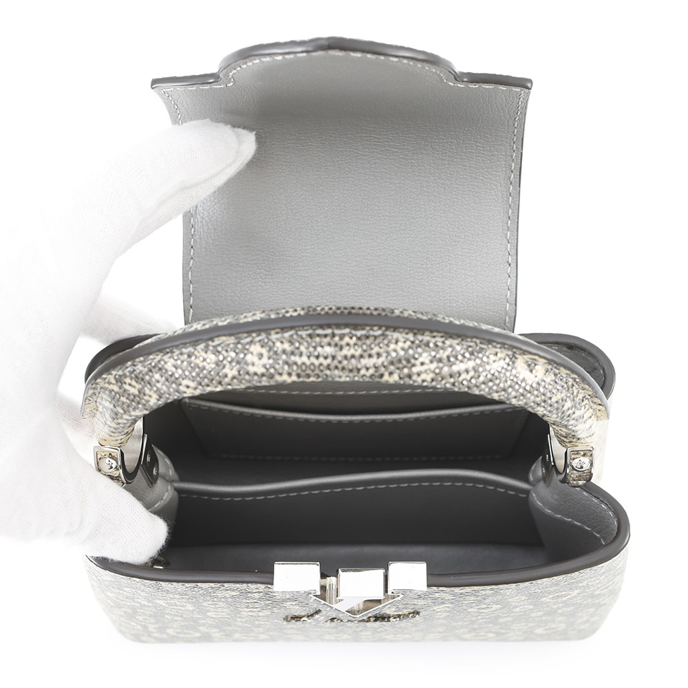 ルイヴィトン ハンドバッグ リザード カプシーヌ MINI N92997 LOUIS VUITTON ヴィトン バッグ 2way ショルダーバッグ