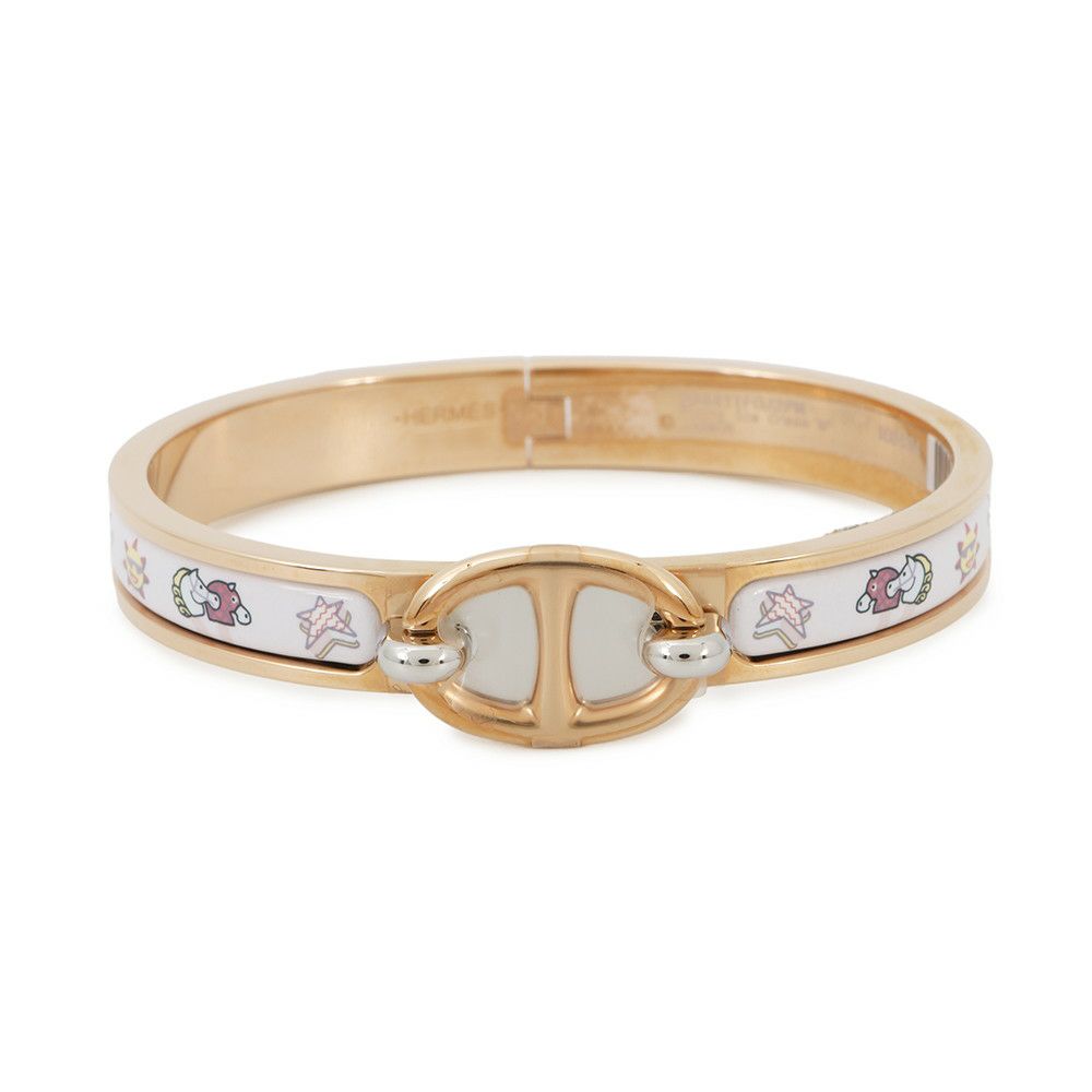 エルメス ブレスレット シェーヌダンクル ミニクリック PM ファニー・アイスクリーム ジャスミン/ピンクゴールド金具