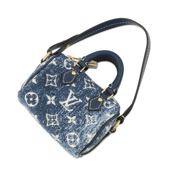 ルイヴィトン バッグチャーム モノグラム・デニム ビジューサック・マイクロ スピーディ M00546 キーホルダー