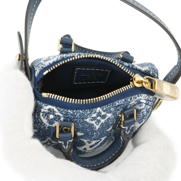 ルイヴィトン バッグチャーム モノグラム・デニム ビジューサック・マイクロ スピーディ M00546 キーホルダー