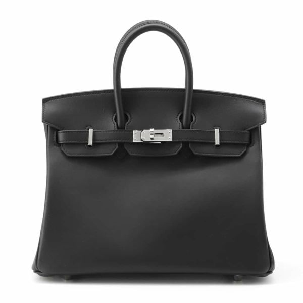 ☆エルメス バーキン25 ブラック/シルバー金具 スイフト B刻印 HERMES Birkin ハンドバッグ 黒 |  中古・新品ブランド販売ギャラリーレア公式通販