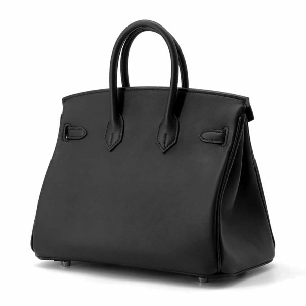 エルメス バーキン25 ブラック/シルバー金具 スイフト B刻印 HERMES Birkin ハンドバッグ 黒