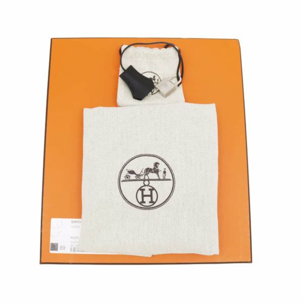 エルメス バーキン25 ブラック/シルバー金具 スイフト B刻印 HERMES Birkin ハンドバッグ 黒