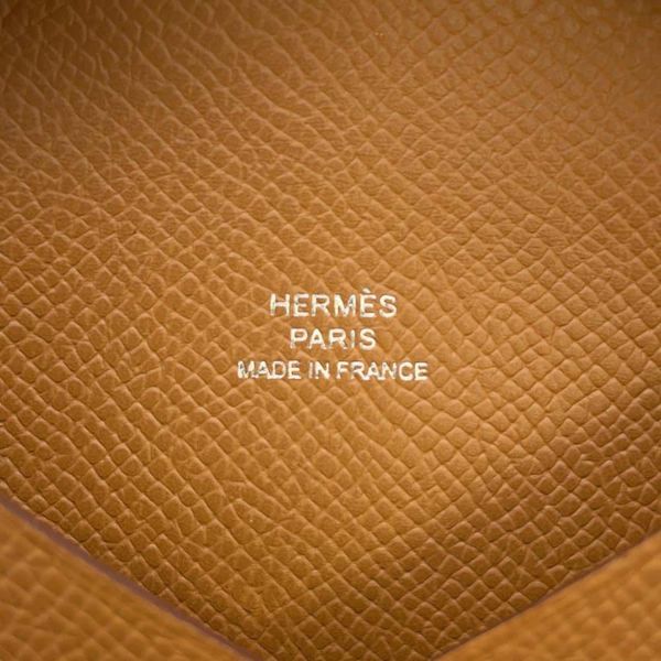 エルメス カードケース カルヴィ ゴールド エプソン W刻印 HERMES 名刺入れ