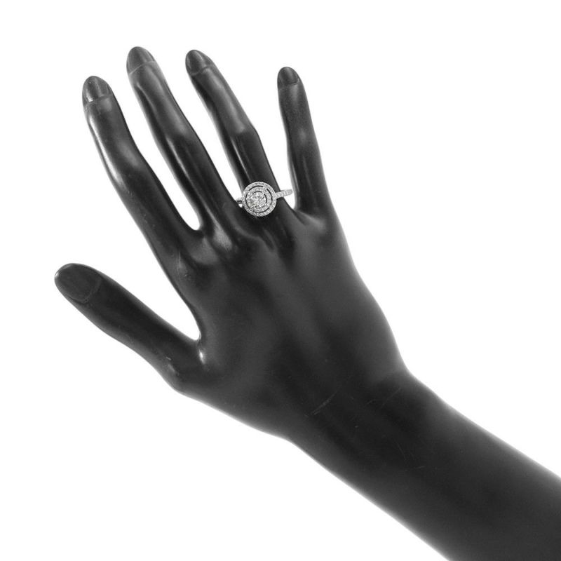 グラフ リング ツイン コンステレーション ラウンドカット ダイヤモンド 中石0.56ct K18WG サイズ約13号 GIA鑑定書付き 指輪