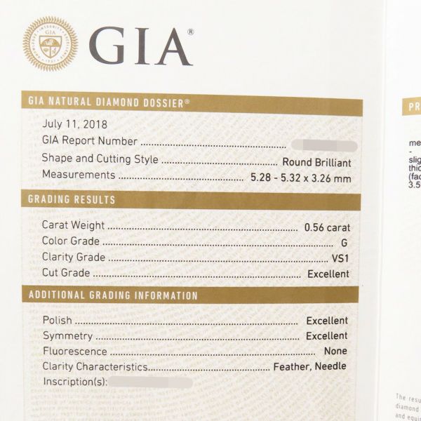 グラフ リング ツイン コンステレーション ラウンドカット ダイヤモンド 中石0.56ct K18WG サイズ約13号 GIA鑑定書付き 指輪