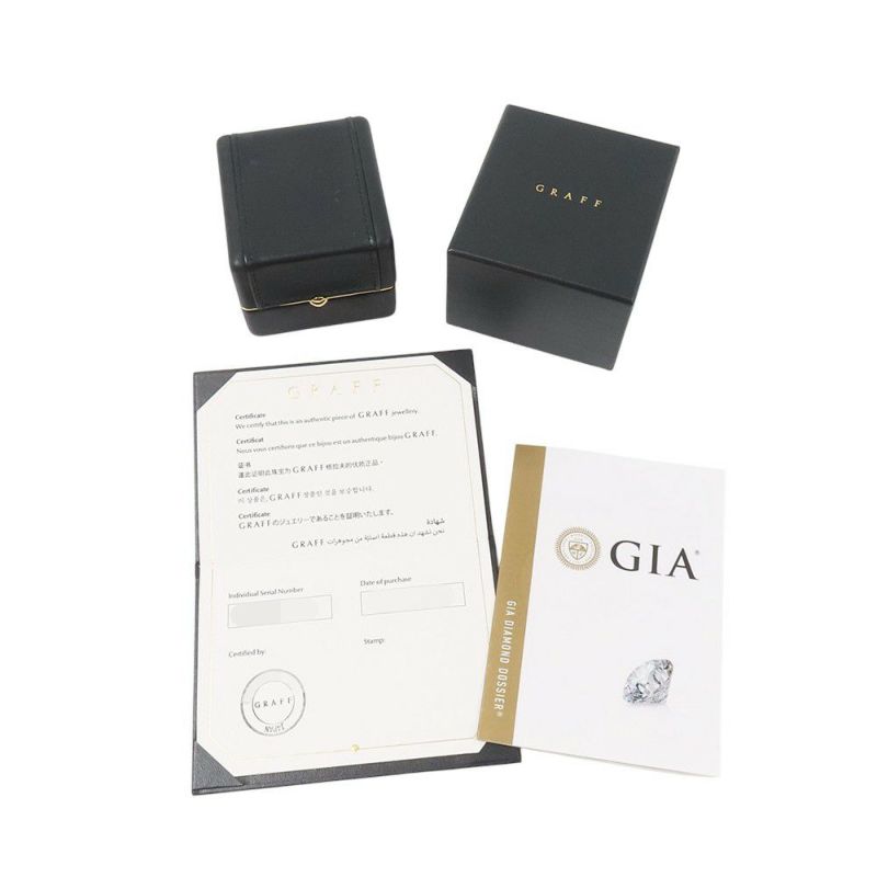 グラフ リング ツイン コンステレーション ラウンドカット ダイヤモンド 中石0.56ct K18WG サイズ約13号 GIA鑑定書付き 指輪