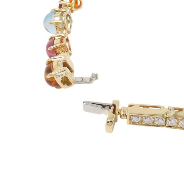 ブルガリ ブレスレット アレグラ ダイヤモンド/マルチストーン K18YGイエローゴールド BVLGARI ジュエリー