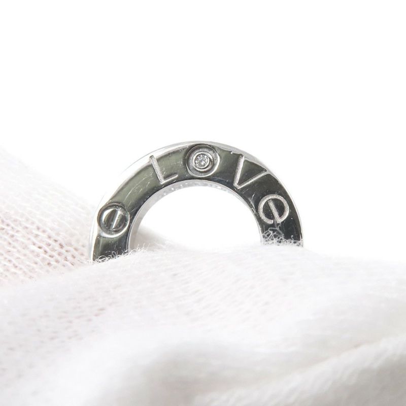 カルティエ ブレスレット LOVE サークル チェーン ダイヤモンド 2P 計0.03ct K18WGホワイトゴールド B6038100 Cartier ラブ チェーン