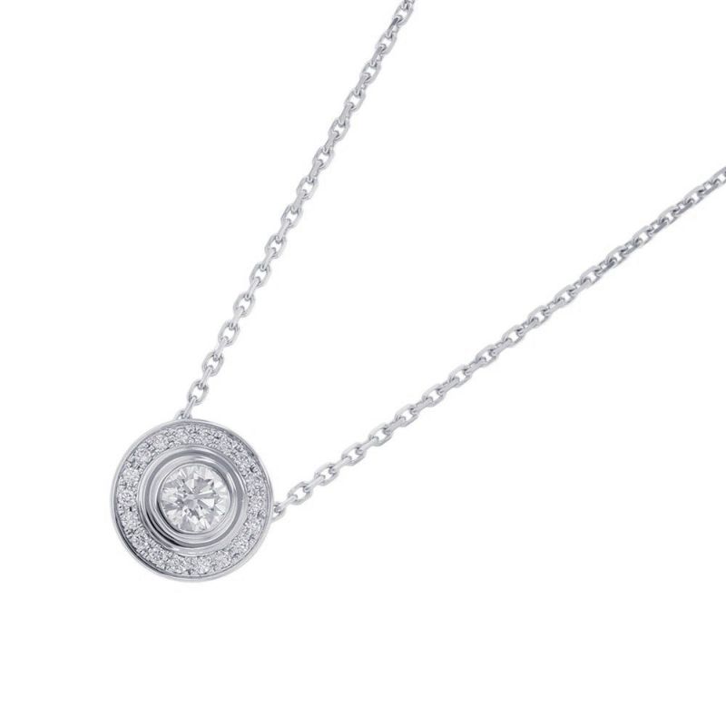 カルティエ ネックレス ダムール ネックレス ダイヤモンド 中石0.19ct K18WGホワイトゴールド N7406700 ペンダント GIA鑑定書付き