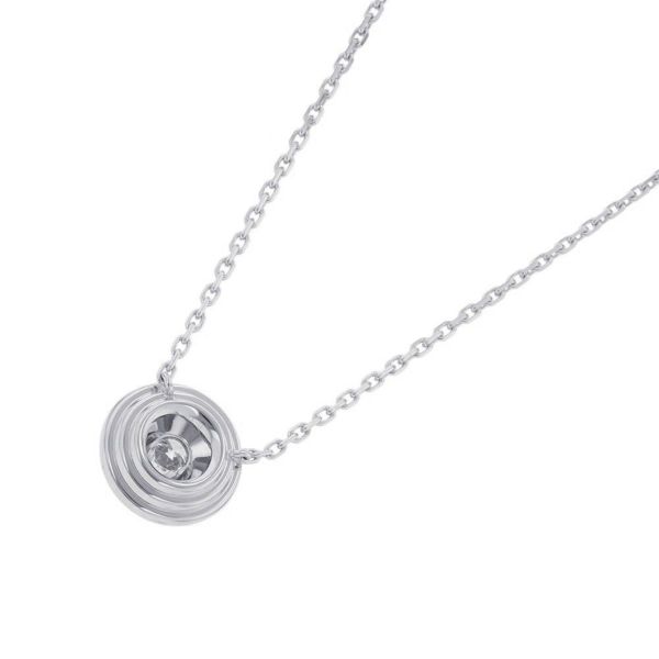 カルティエ ネックレス ダムール ネックレス ダイヤモンド 中石0.19ct K18WGホワイトゴールド N7406700 ペンダント GIA鑑定書付き
