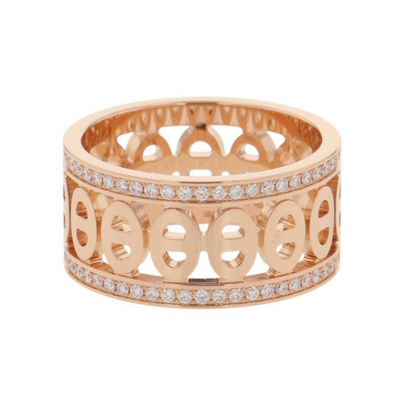 エルメス リング シェーヌ・ダンクル・ディヴィーヌPM ダイヤモンド 102P 計0.43ct K18PGピンクゴールド サイズ51 HERMES 指輪