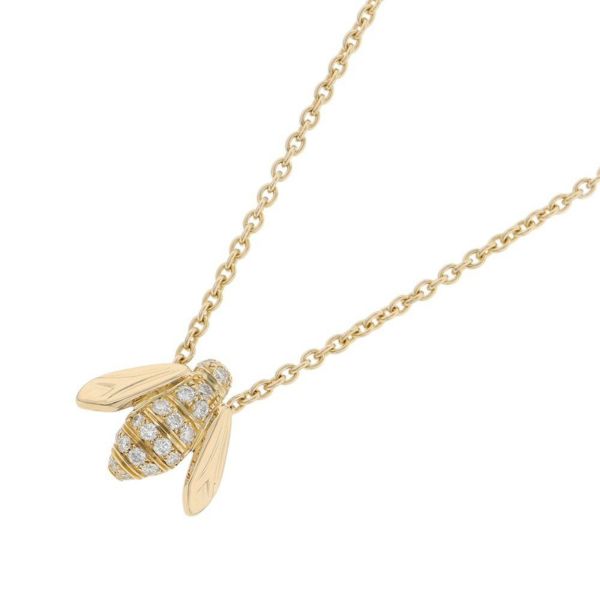 クリスチャン・ディオール ネックレス ローズ・ディオール・プレ・カトラン ビー ダイヤモンド K18YG JROC95048 蜂