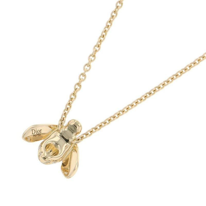クリスチャン・ディオール ネックレス ローズ・ディオール・プレ・カトラン ビー ダイヤモンド K18YG JROC95048 蜂