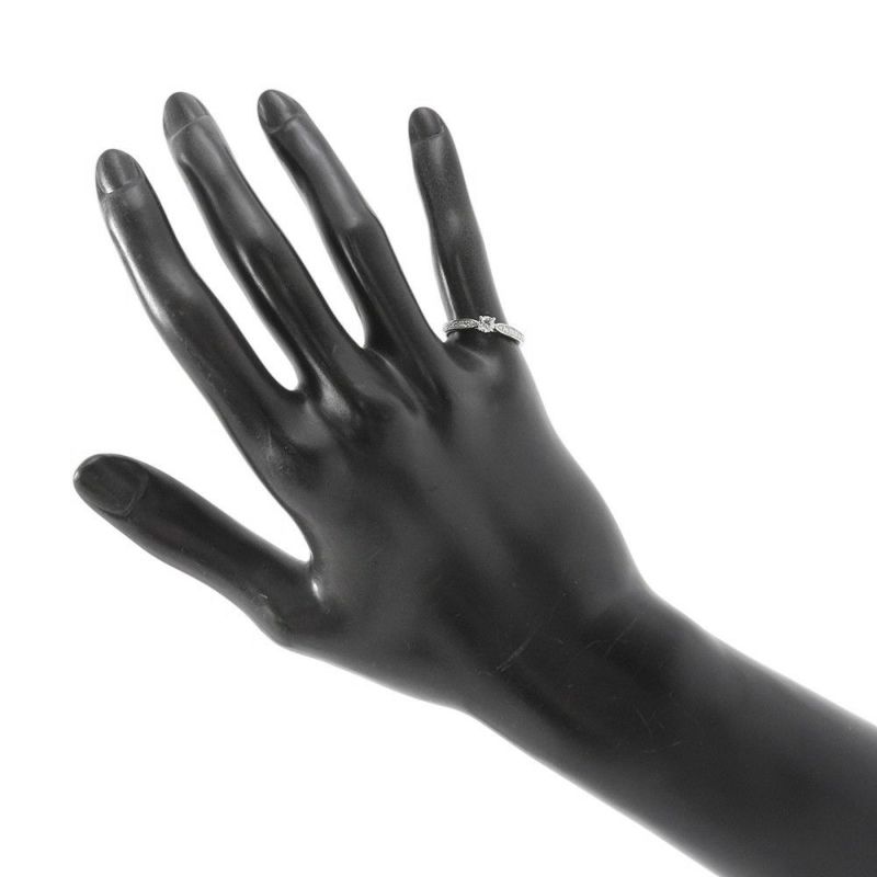 ティファニー リング ハーモニー ラウンド ブリリアント エンゲージメント ダイヤ 中石0.19ct Pt950プラチナ サイズ約9号 鑑定書付き 指輪