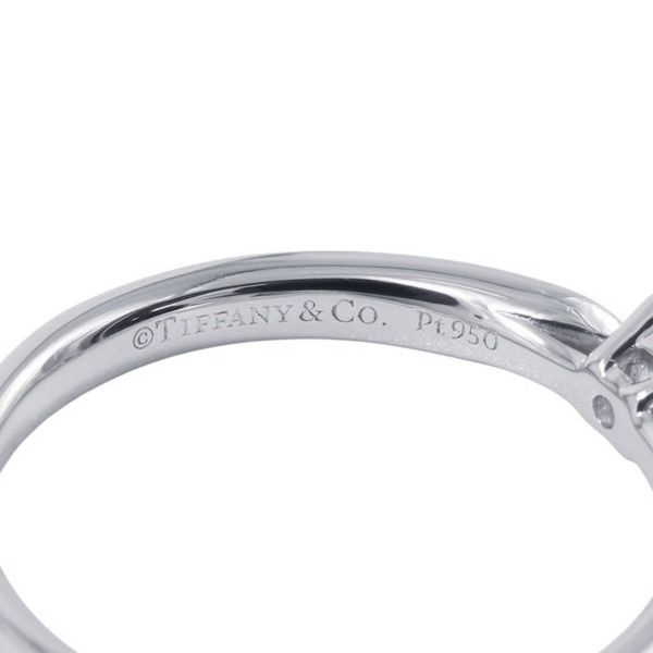 ティファニー リング ハーモニー ラウンド ブリリアント エンゲージメント ダイヤ 中石0.19ct Pt950プラチナ サイズ約9号 鑑定書付き 指輪