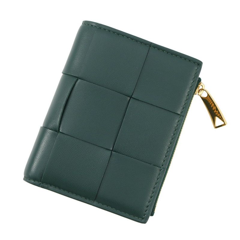 ボッテガヴェネタ 二つ折り財布 マキシイントレチャート スモール カセット カーフレザー 706010 BOTTEGA VENETA