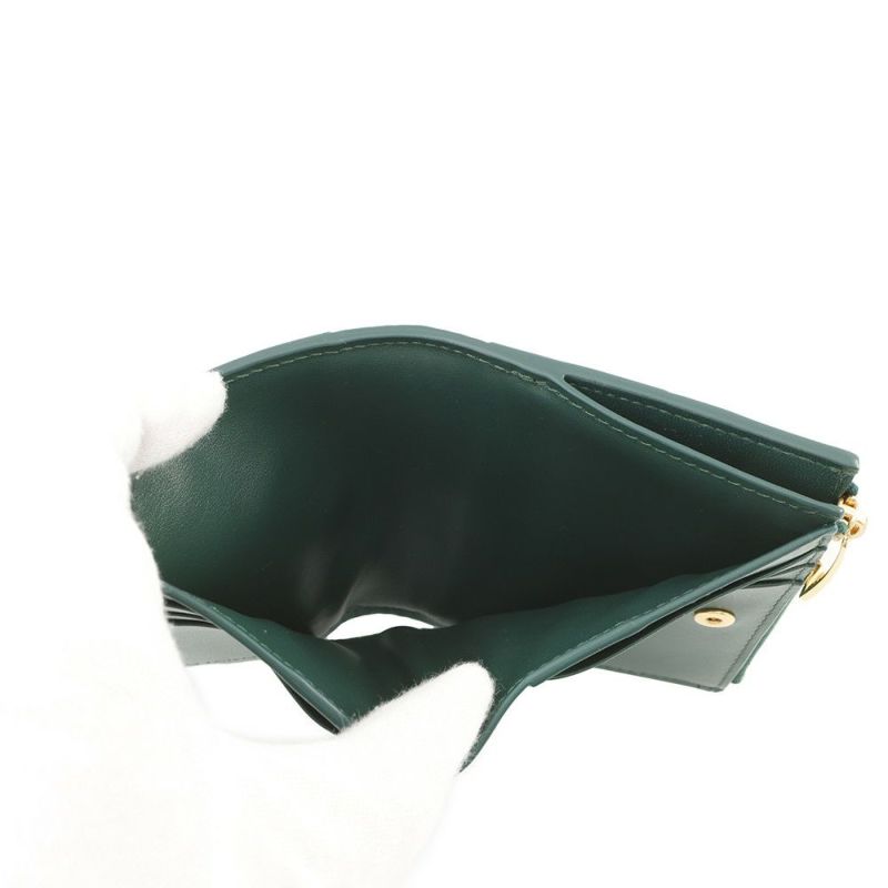 ボッテガヴェネタ 二つ折り財布 マキシイントレチャート スモール カセット カーフレザー 706010 BOTTEGA VENETA