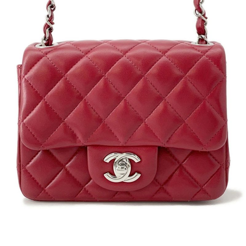 シャネル チェーンショルダーバッグ ミニマトラッセ ココマーク ラムスキン A35200 CHANEL ミニマト