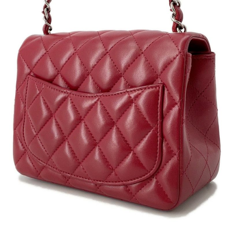 シャネル チェーンショルダーバッグ ミニマトラッセ ココマーク ラムスキン A35200 CHANEL ミニマト