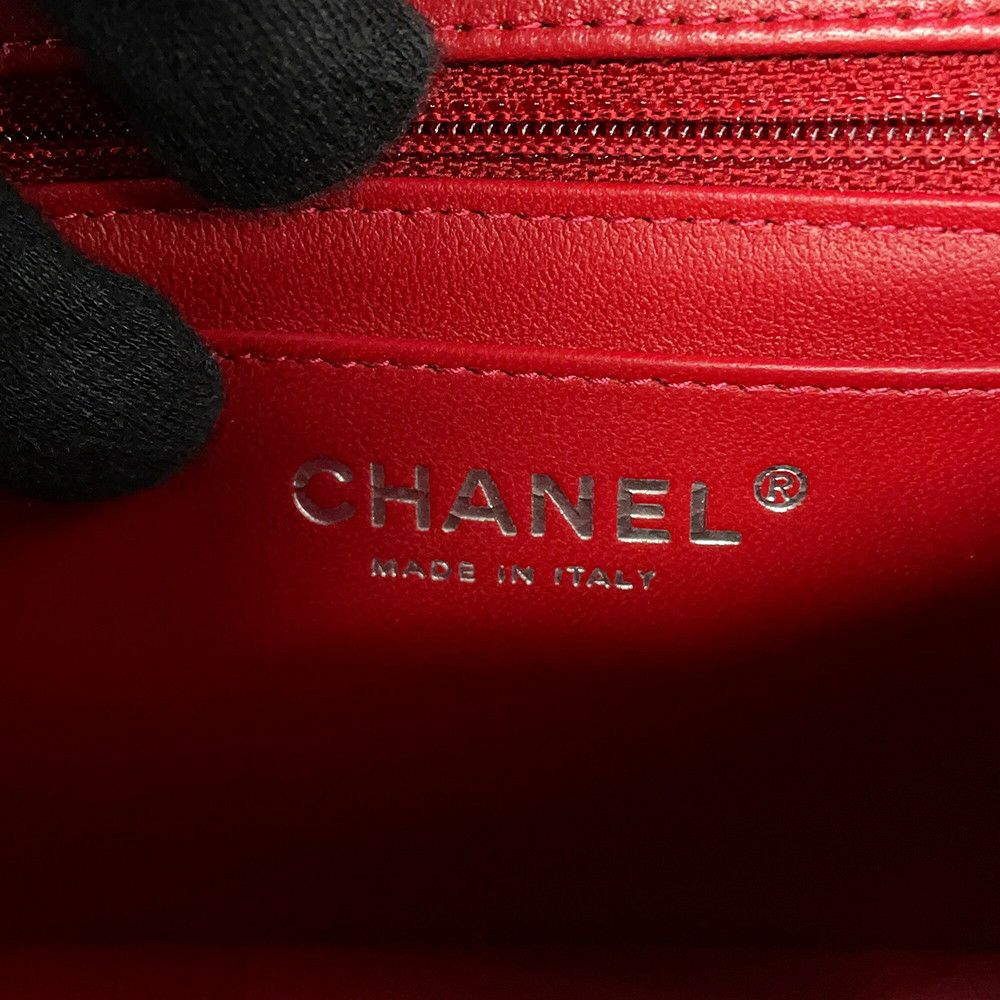 シャネル チェーンショルダーバッグ ミニマトラッセ ココマーク ラムスキン A35200 CHANEL ミニマト