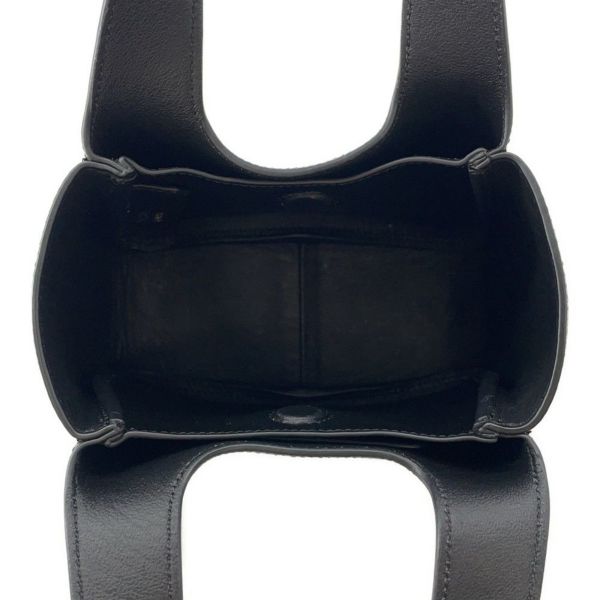 プラダ ハンドバッグ ロゴ ミニバッグ レザー 1BA349 PRADA 黒