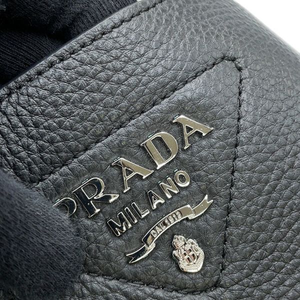 プラダ ハンドバッグ ロゴ ミニバッグ レザー 1BA349 PRADA 黒