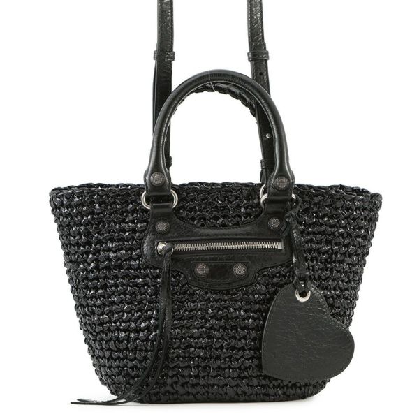 バレンシアガ ハンドバッグ ル カゴール パニエ スモール 786187 BALENCIAGA 2wayショルダー 黒