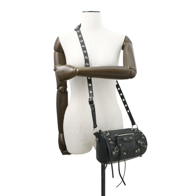 バレンシアガ ショルダーバッグ ル カゴール シリンダー レザー 771716 BALENCIAGA バッグ 黒