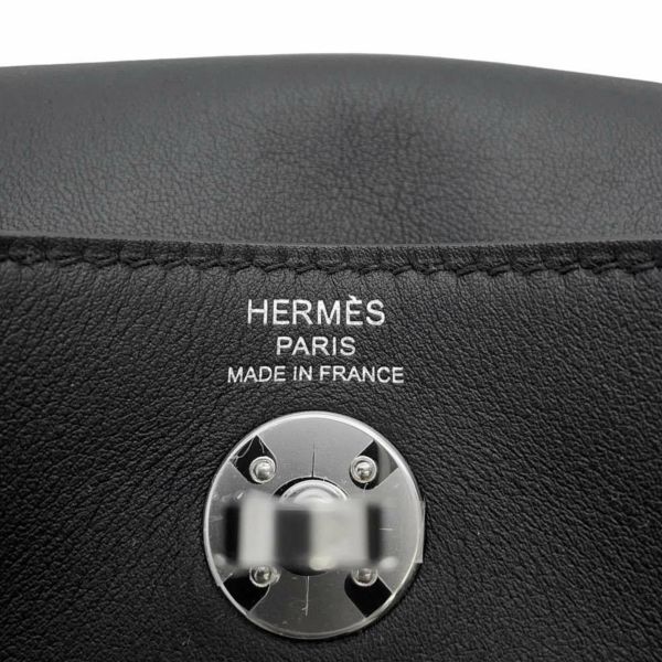 エルメス リンディ ミニ ブラック/シルバー金具 スイフト U刻印 2wayショルダー HERMES 黒