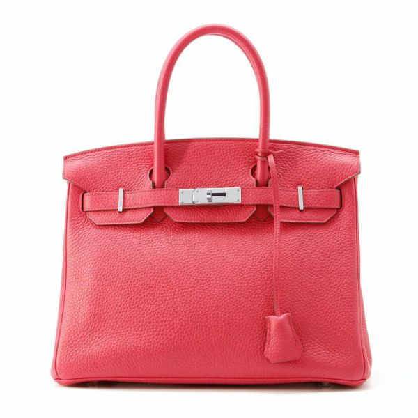 エルメス バーキン30 ローズエクストリーム/シルバー金具 トリヨンクレマンス D刻印 HERMES Birkin ハンドバッグ