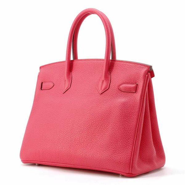 エルメス バーキン30 ローズエクストリーム/シルバー金具 トリヨンクレマンス D刻印 HERMES Birkin ハンドバッグ