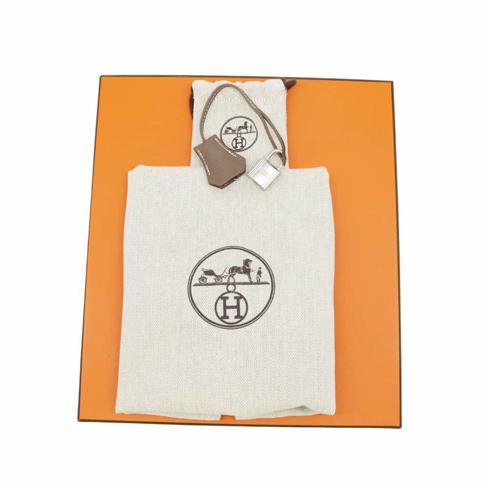 エルメス バーキン25 エトゥープ/シルバー金具 トゴ W刻印 HERMES Birkin ハンドバッグ