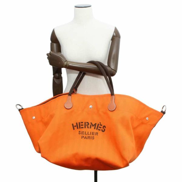 エルメス トートバッグ フールトゥ キャバリエ キャンバス HERMES 2wayショルダーバッグ