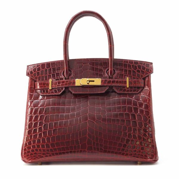 エルメス バーキン30 ルージュアッシュ/ゴールド金具 ニロティカスシャイン X刻印 HERMES Birkin ハンドバッグ