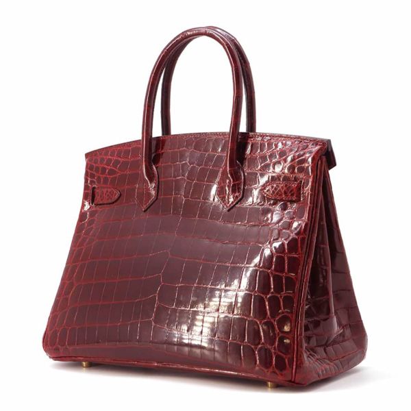 エルメス バーキン30 ルージュアッシュ/ゴールド金具 ニロティカスシャイン X刻印 HERMES Birkin ハンドバッグ