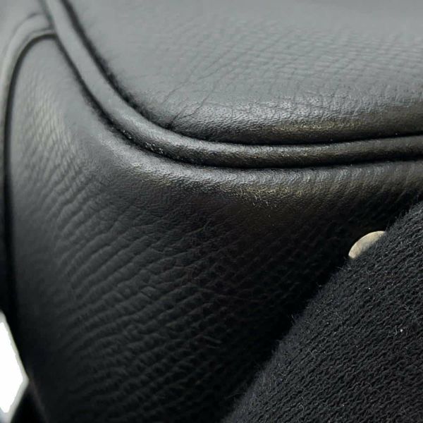 エルメス ハンドバッグ プリュム ミニ ブラック/シルバー金具 エプソン □L刻印 HERMES バッグ 黒
