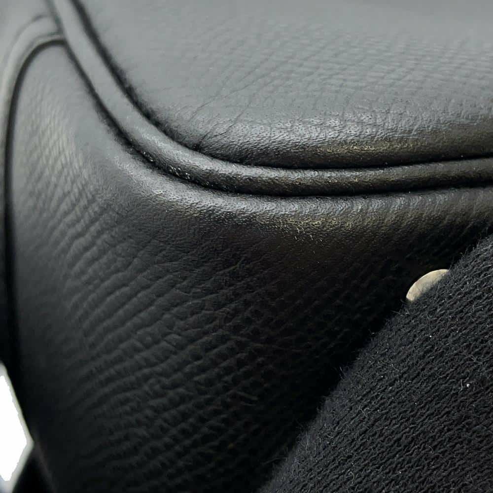 エルメス ハンドバッグ プリュム ミニ ブラック/シルバー金具 エプソン □L刻印 HERMES バッグ 黒