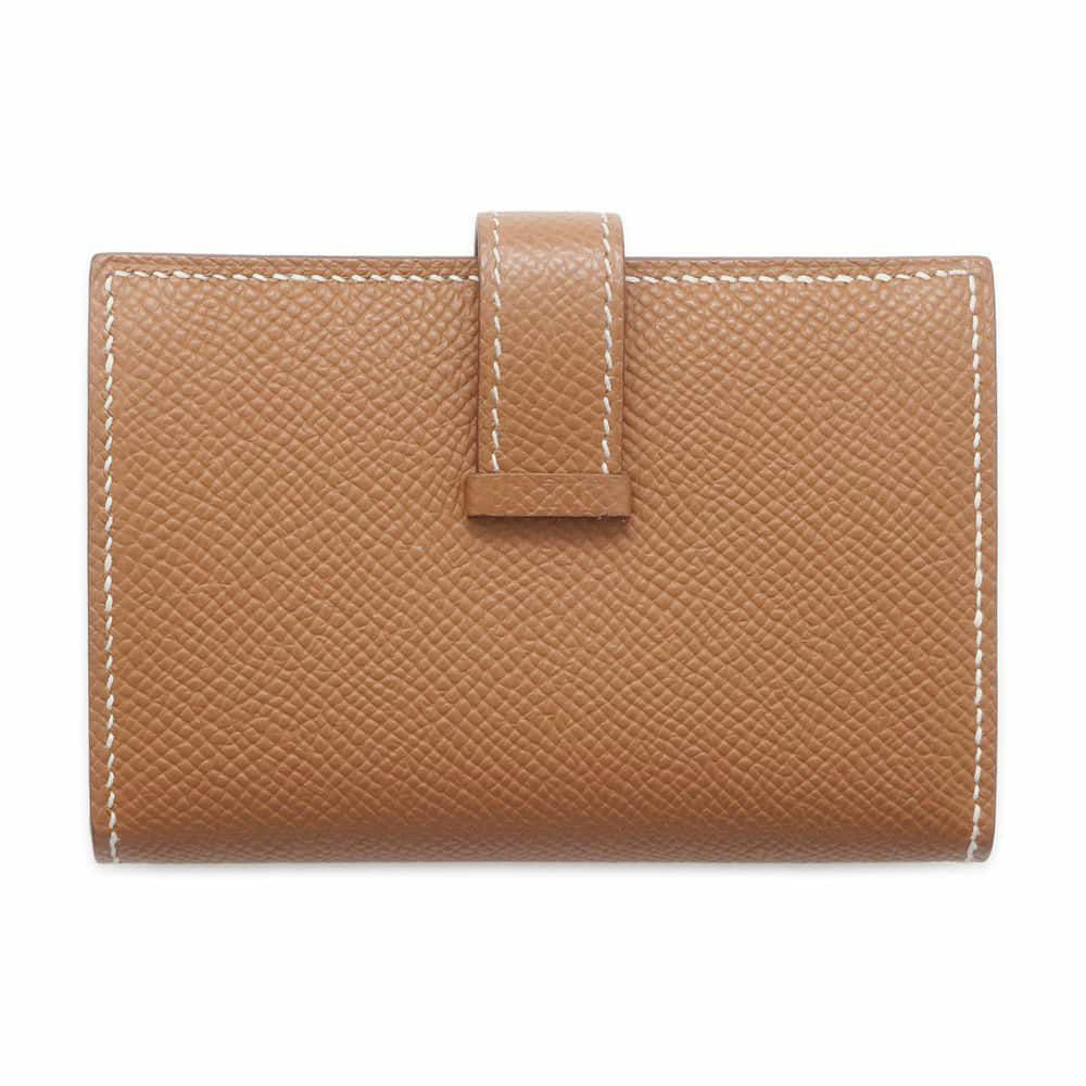 エルメス カードケース ベアン ミニ ゴールド/シルバー金具 エプソン B刻印 HERMES 財布
