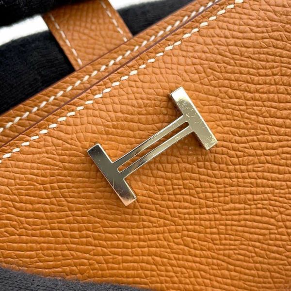 エルメス カードケース ベアン ミニ ゴールド/シルバー金具 エプソン B刻印 HERMES 財布