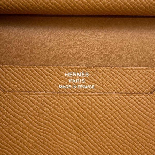 エルメス カードケース ベアン ミニ ゴールド/シルバー金具 エプソン B刻印 HERMES 財布